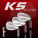 Majek K5 Golf Men's Complete Wedge Set: 52° Gap Wedge (GW), 56° Sand Wedge (SW), 60° Lob Wedge (LW) Right Handed Stiff Flex Steel Shaft