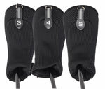 Black All Hybrid Headcover Sets Golf Club Covers Head Cover Neoprene Mesh Complete