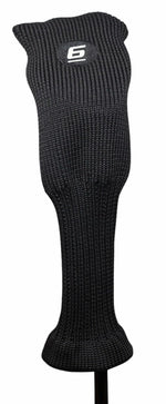 Majek All Hybrid Golf Club Black Sleek Tight Fit Headcover Set and Individual #3-SW Acrylic Head Covers