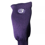 Majek Hybrid Golf Club Dark Amethyst Purple Neoprene Acrylic Headcover Set #3-SW